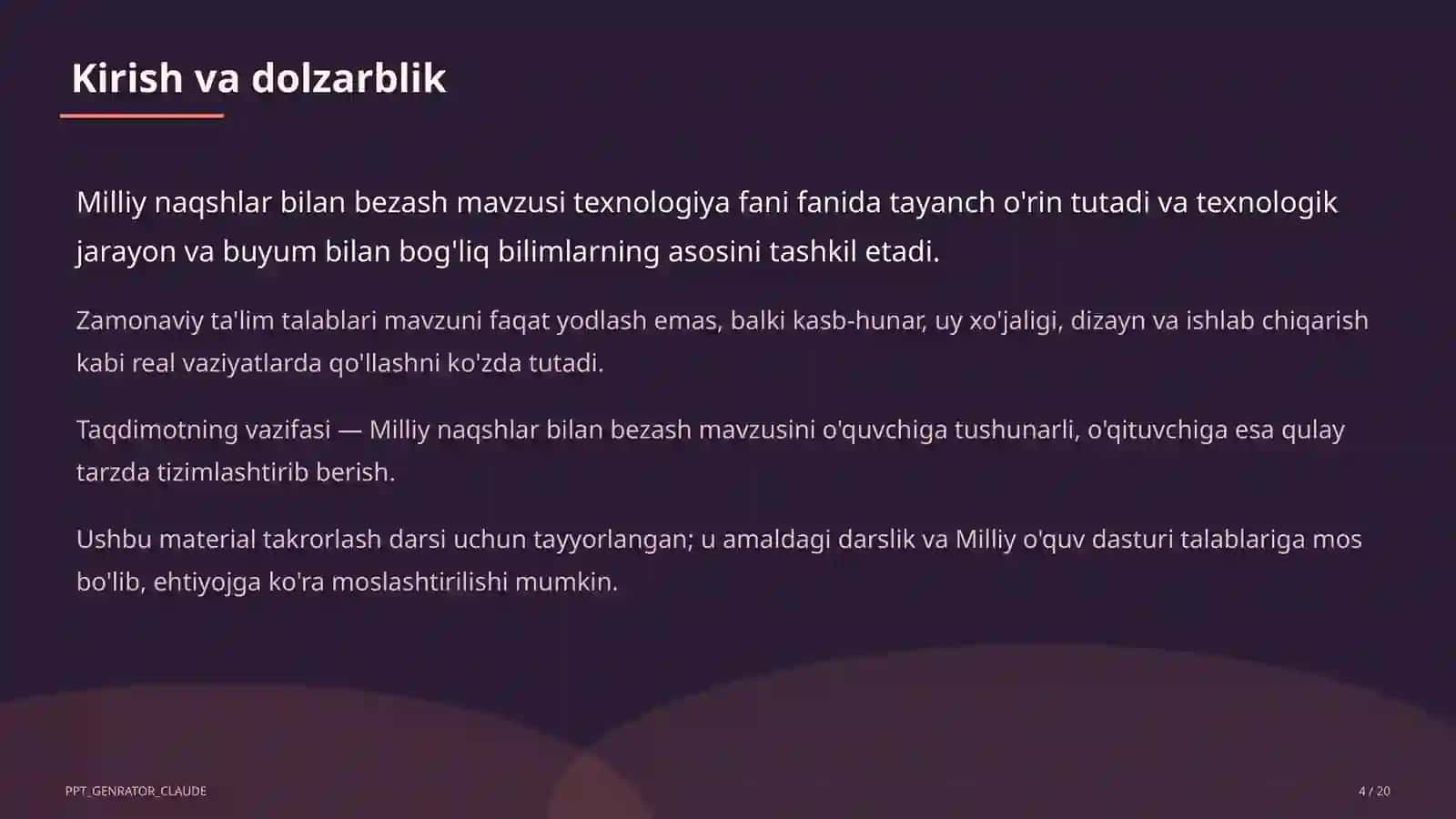 Milliy naqshlar bilan bezash (3-sinf) 4