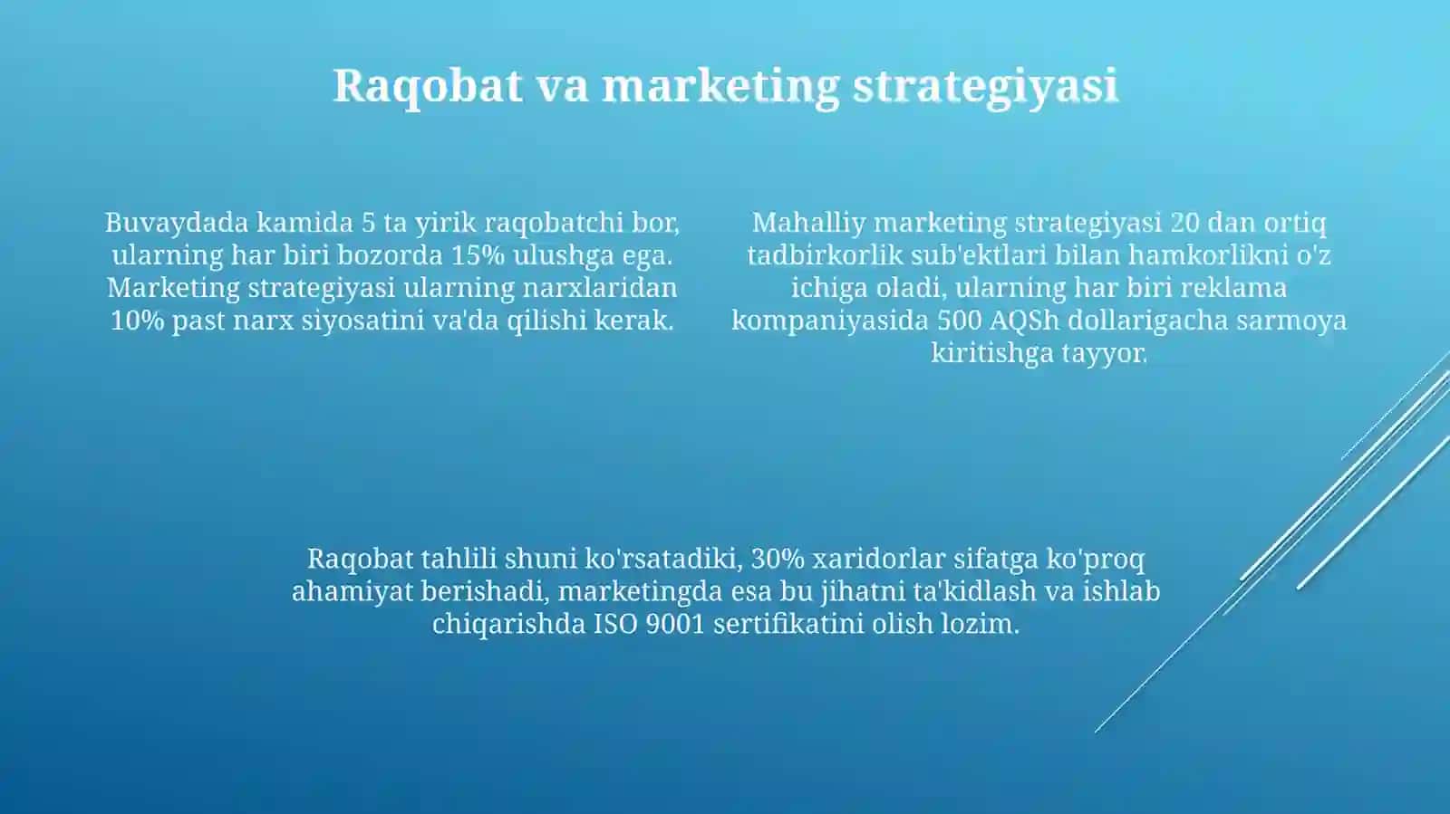 Buvayda investitsion loyihalar tahlili 4