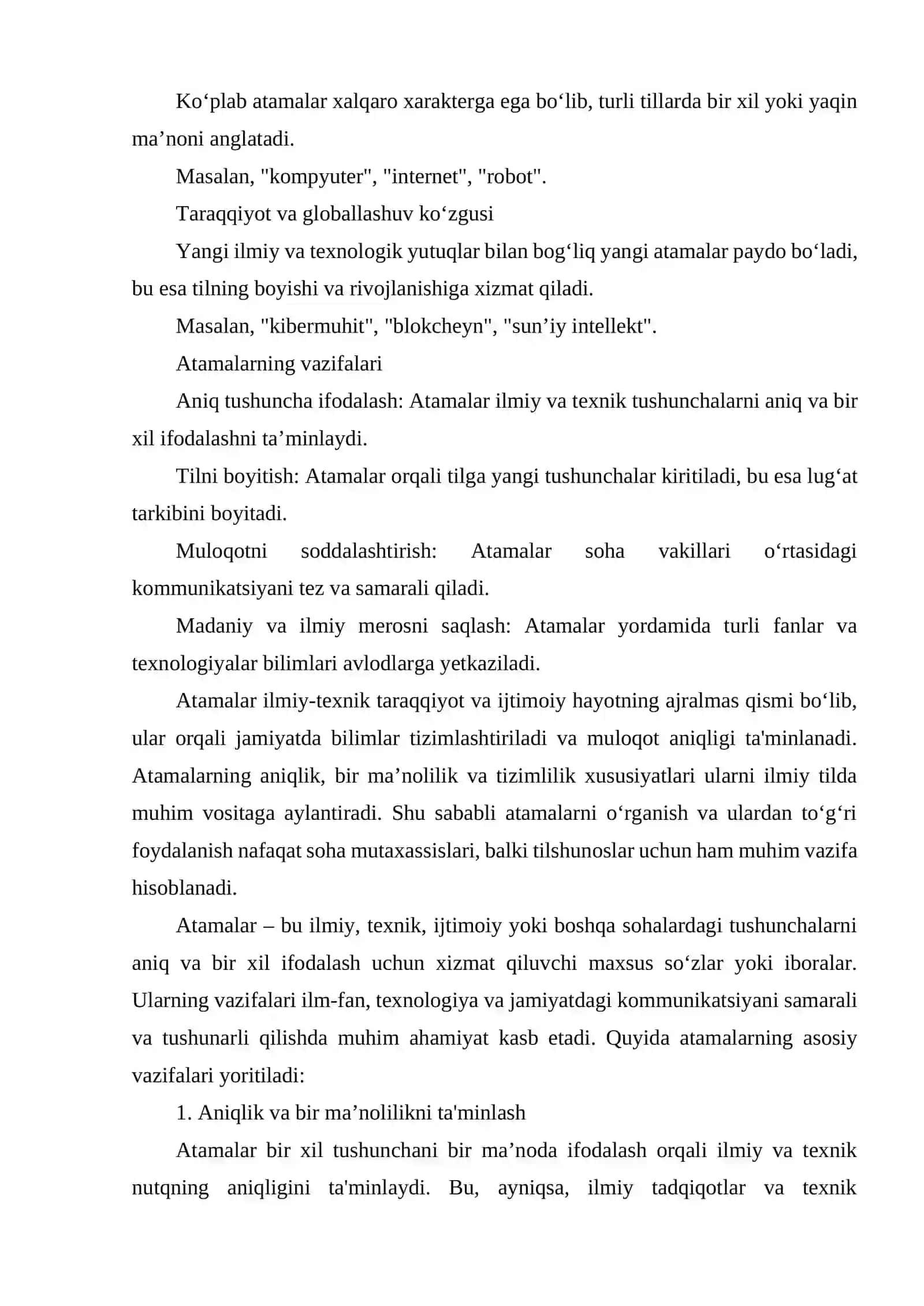 ATAMA HAQIDA TUSHUNCHA 4