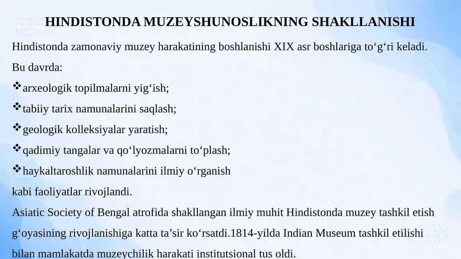 Yangi davrda Hindiston muzeylari 4