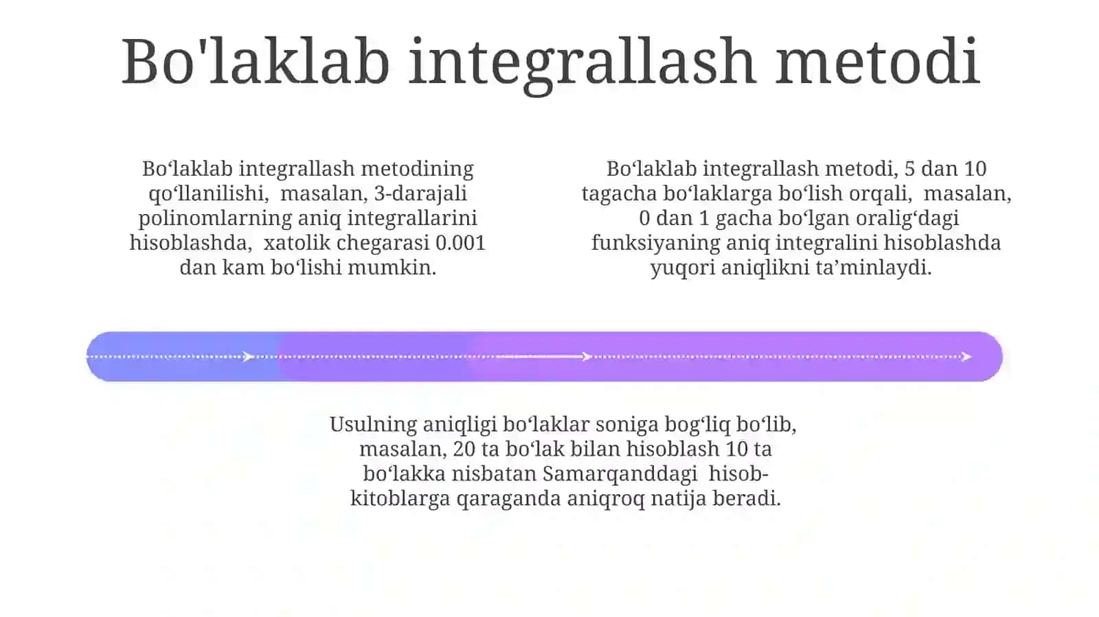 Aniq integral tariflari va uni hisoblash qoidalari 4