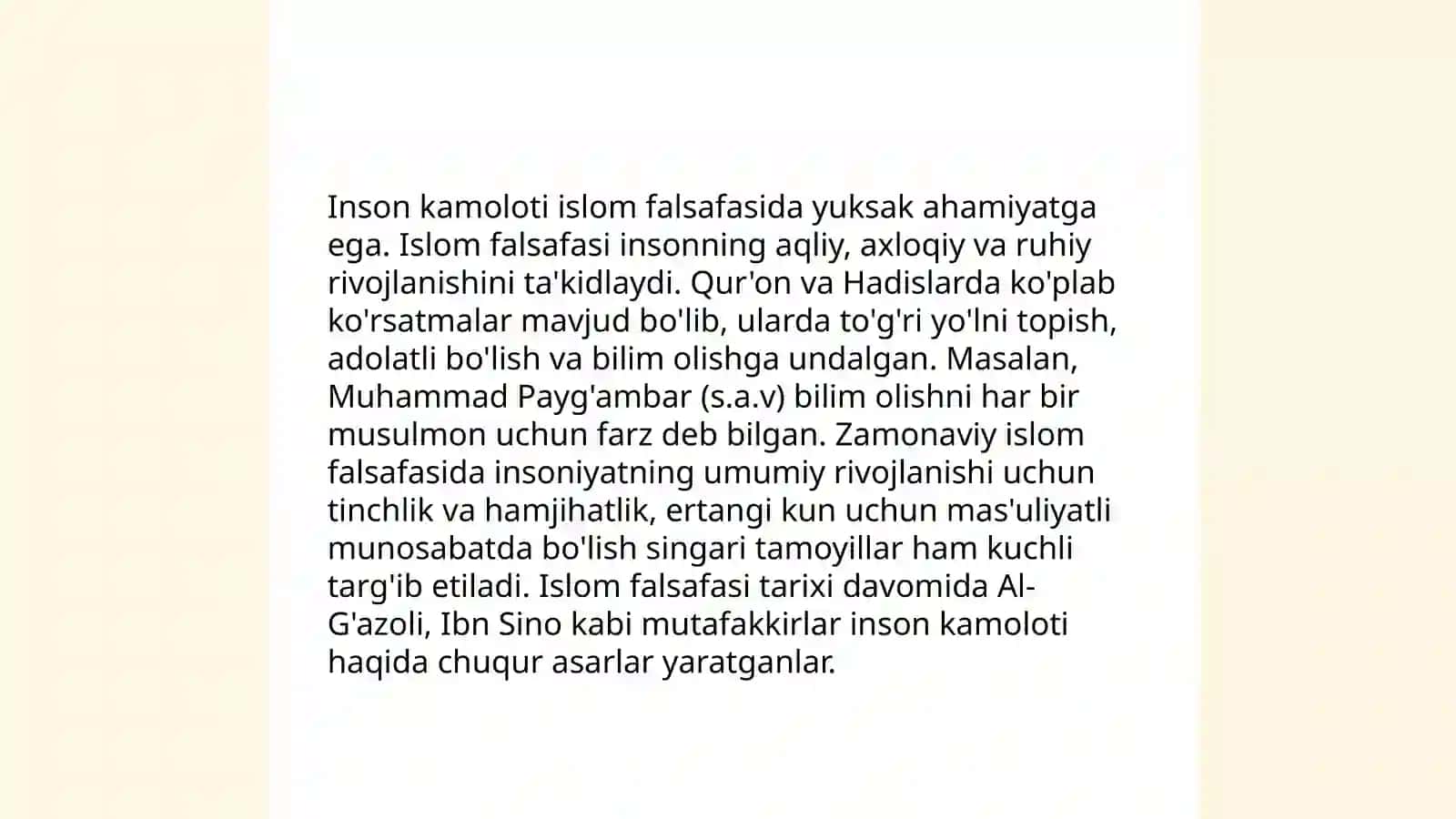 Sharq mutafakkirlaring islom dinining inson kamolotiga taʼsiri haqidagi gʻoyalar 4