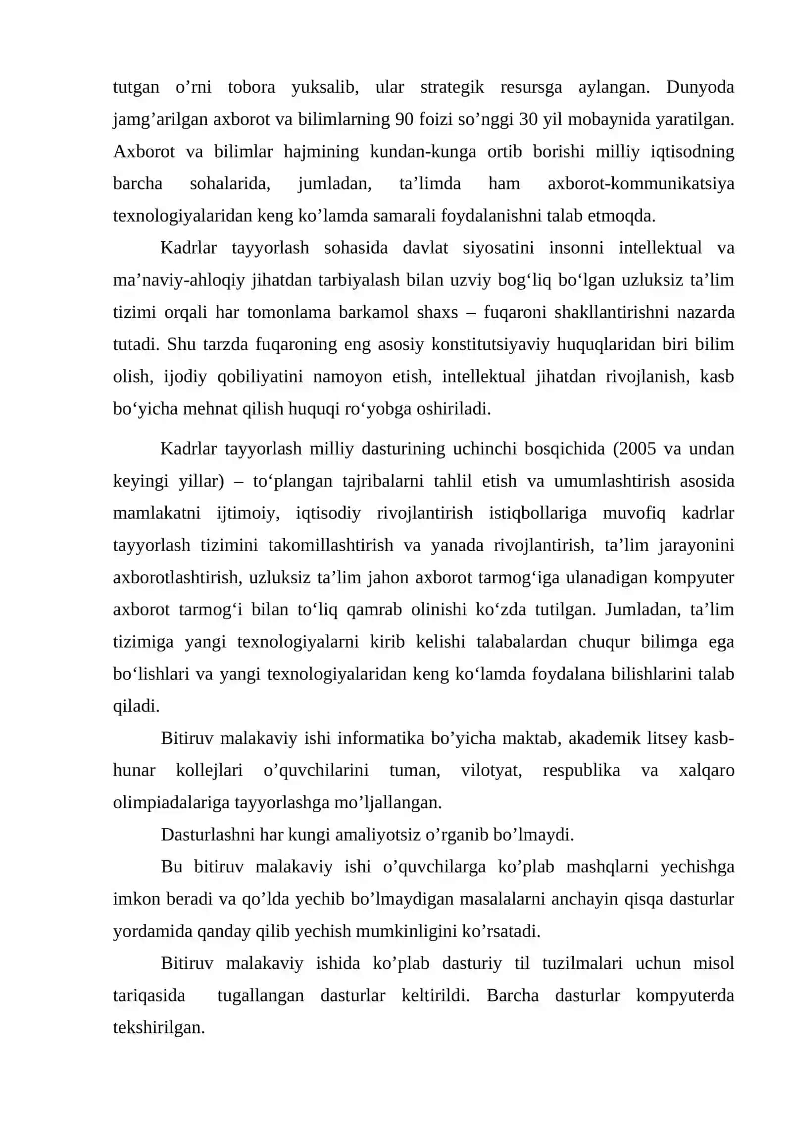 "O‘quvchilarni informatikadan olimpiadaga tayyorlash" mavzusida BMI 4