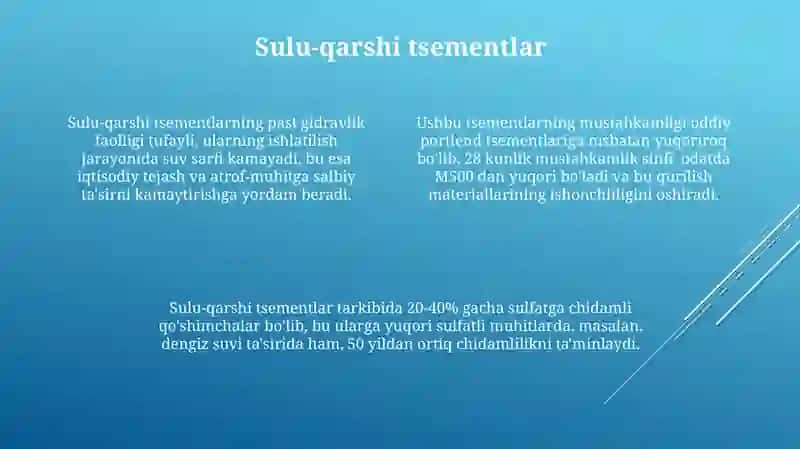 Sement turlari 4