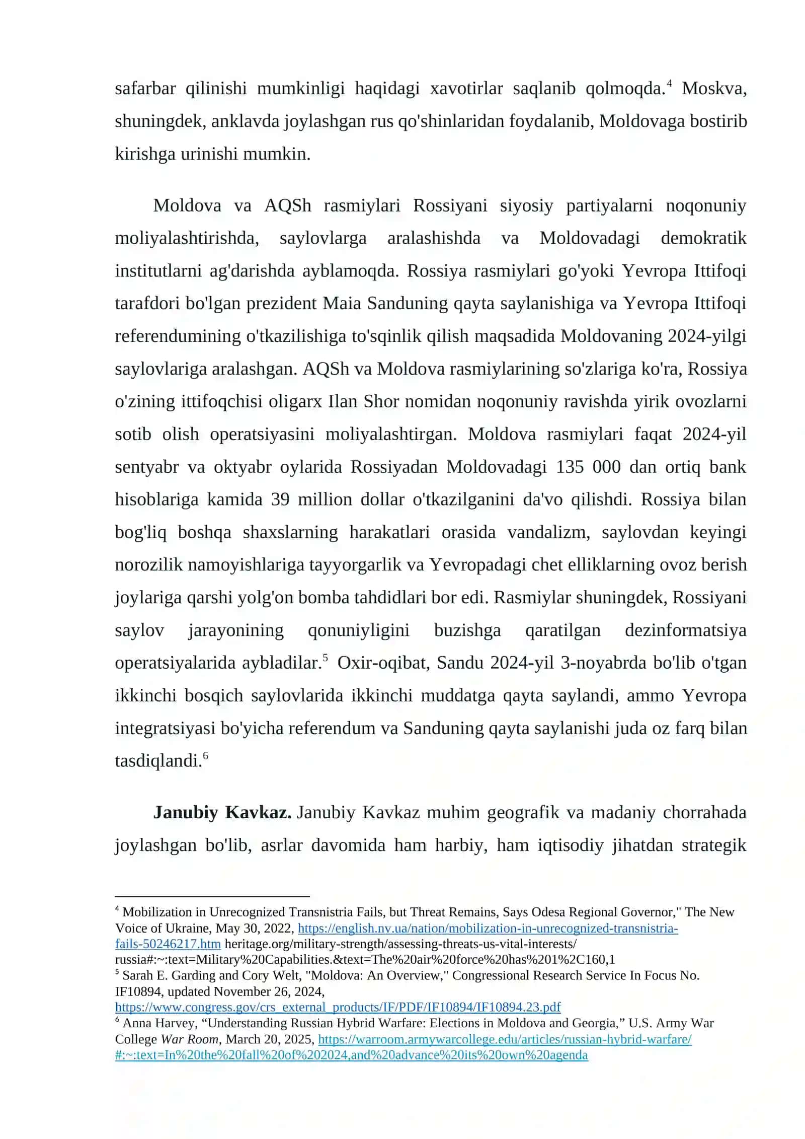 Rossiyaning zamonaviy tashqi siyosati va uning global xavfsizlik tizimiga ta’siri 4