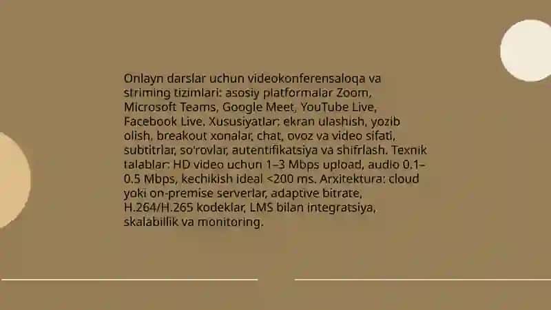 Maʼsofaviy taʼlimni tashkil etilishini texnik va dasturiy taʼminotlari 4