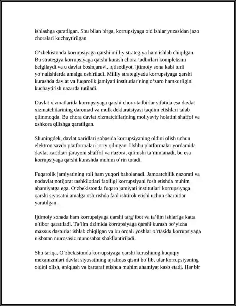 O‘ZBEKISTONDA KORRUPSIYAGA QARSHI KURASH MEXANIZMLARI 4