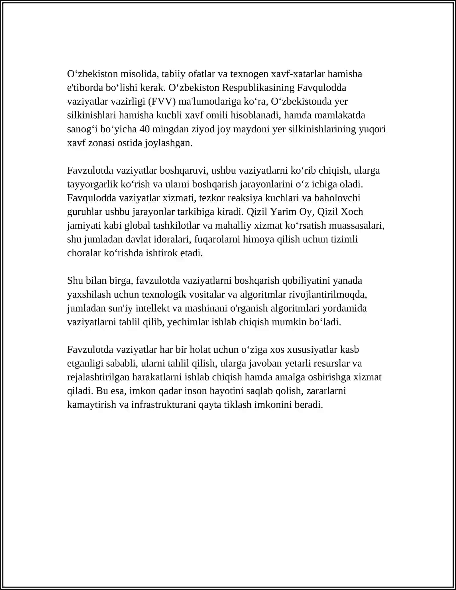 FAVZULOTDA VAZIYATLAR VA ULARNING TASNIFI 4