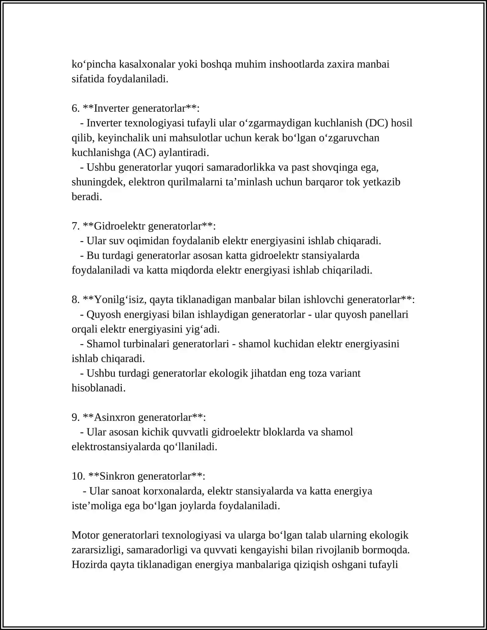 MOTOR GENERATORLARI 4