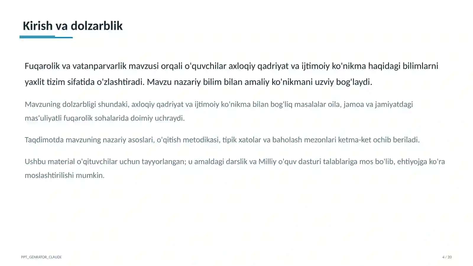 Fuqarolik va vatanparvarlik (8-sinf) 4