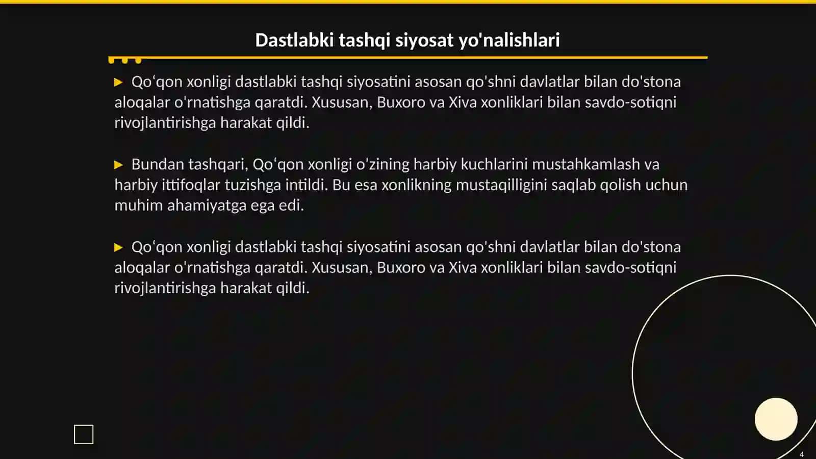 Qoʻqon xonligining tashqi siyosati 4