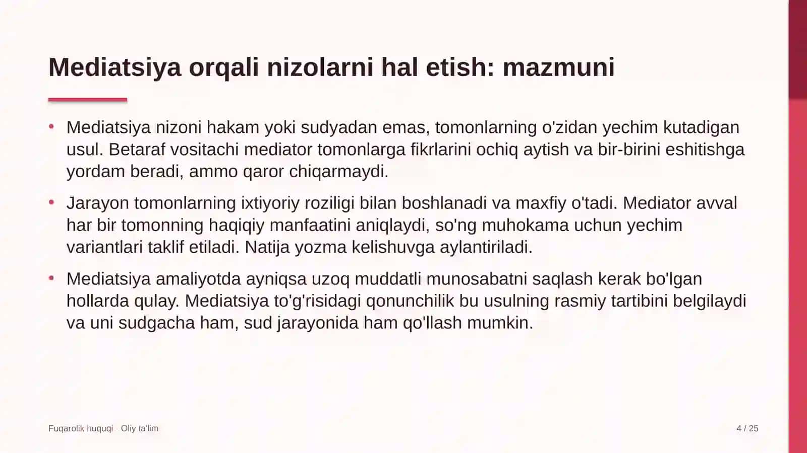 Davlat banklarida mediatsiya orqali nizolarni hal etish 4