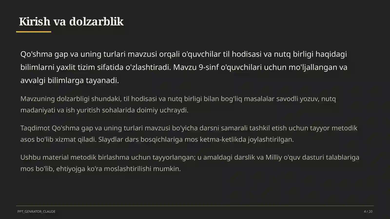 Qo'shma gap va uning turlari (9-sinf) 4
