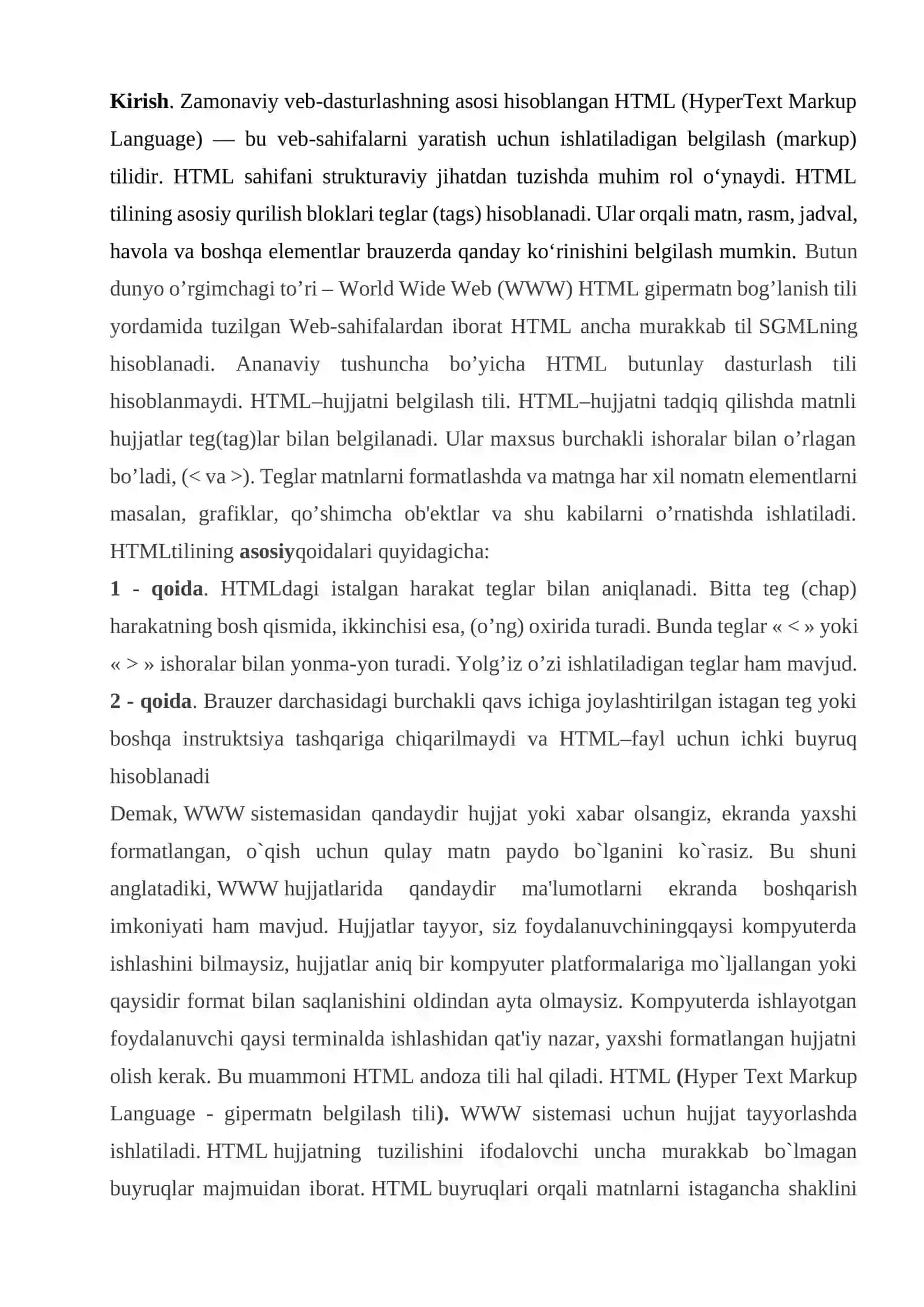 HTML da teglar haqida ma'lumot 4