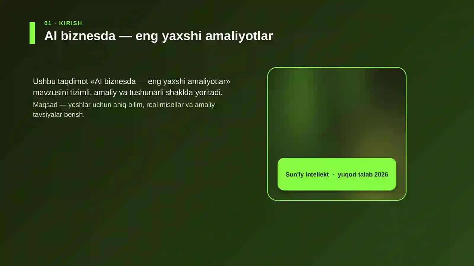 AI biznesda — eng yaxshi amaliyotlar 4