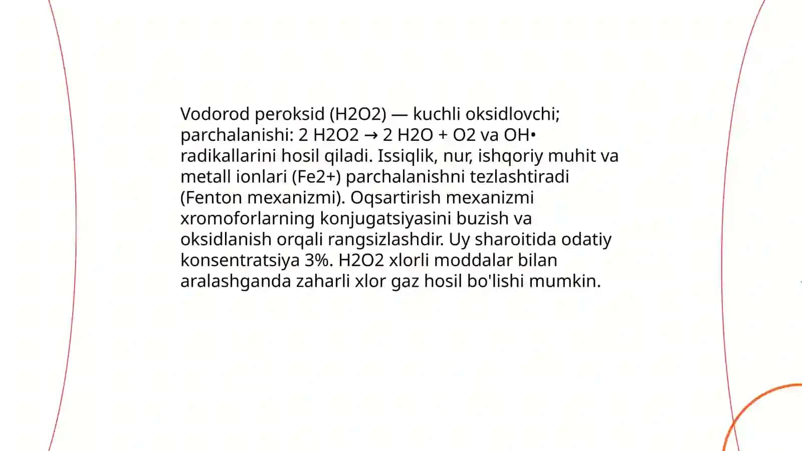 Uy sharoitida kimyoviy reaksiya san foydalanish 4