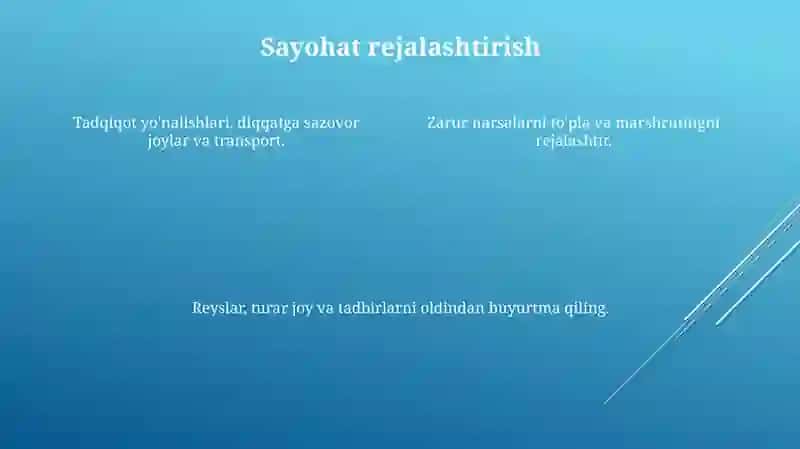 Sayr - tomosha manzillari 4