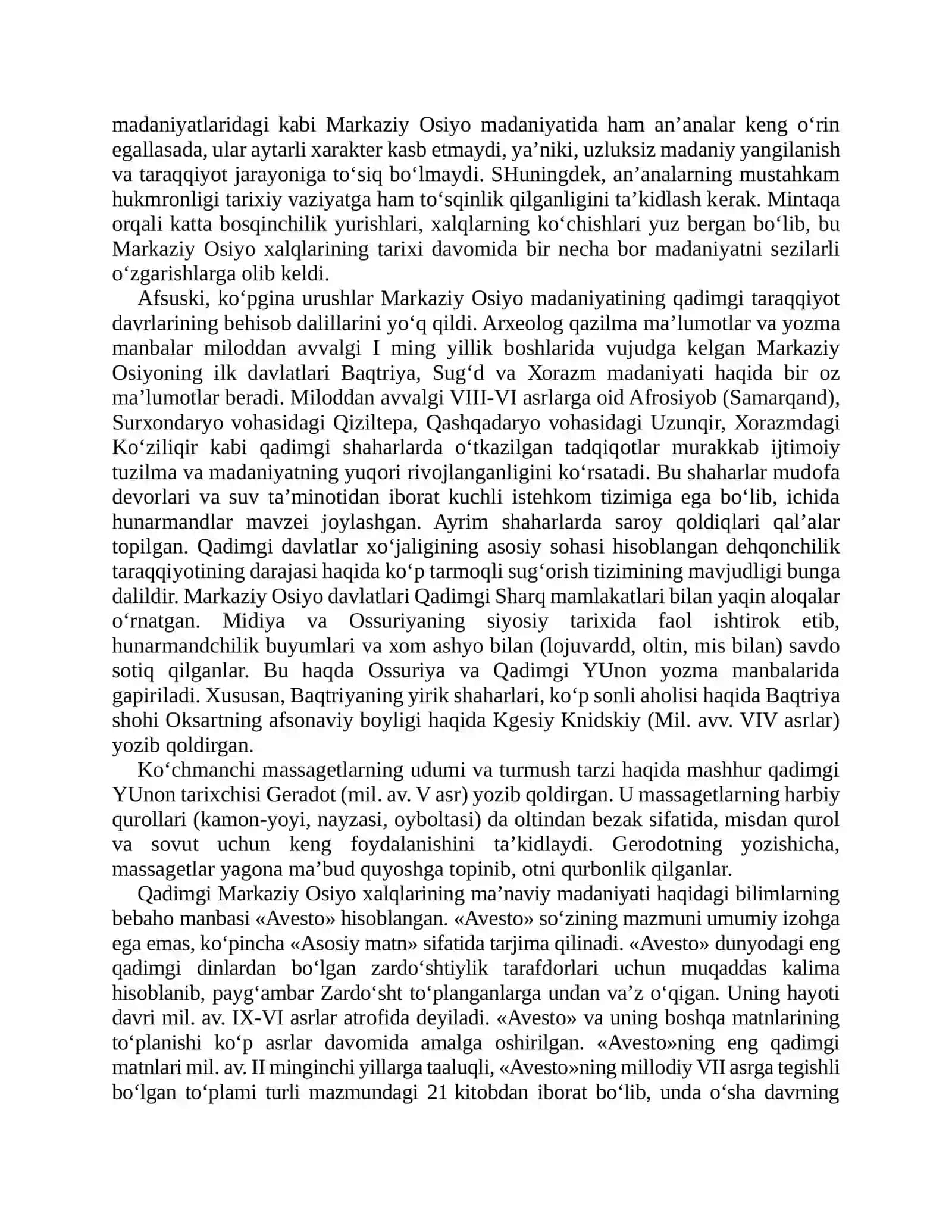 MARKAZIY ОSIYO ХALQLARINING QADIMGI MADANIYATI 4