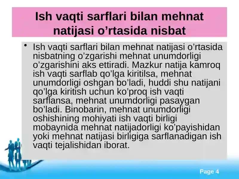 Mehnatunumdorligi- iqtisodiy o'sish omili sifatida 4