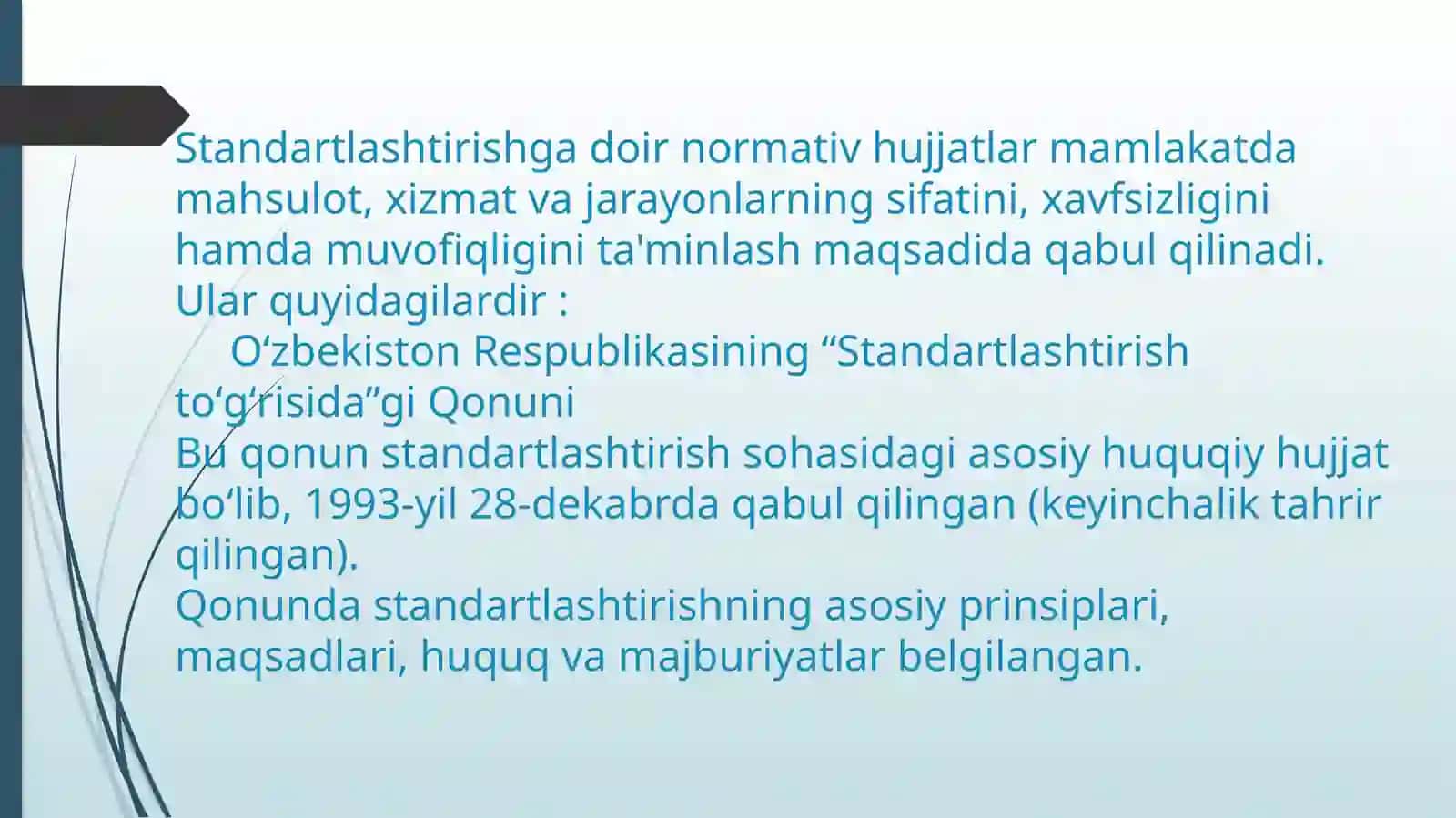 STANDARTLASHTIRISHGA DOIR NORMATIV HUJJATLAR 4