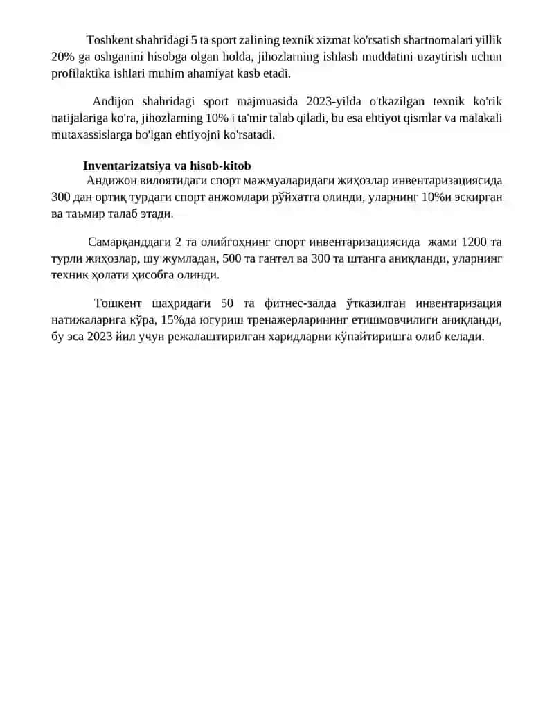 Jismoniy mashq uskunalarining xavfsizlik talablari 4