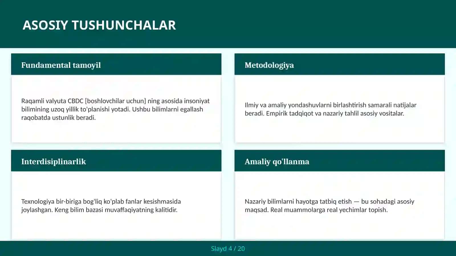 Raqamli valyuta CBDC [boshlovchilar uchun] 4