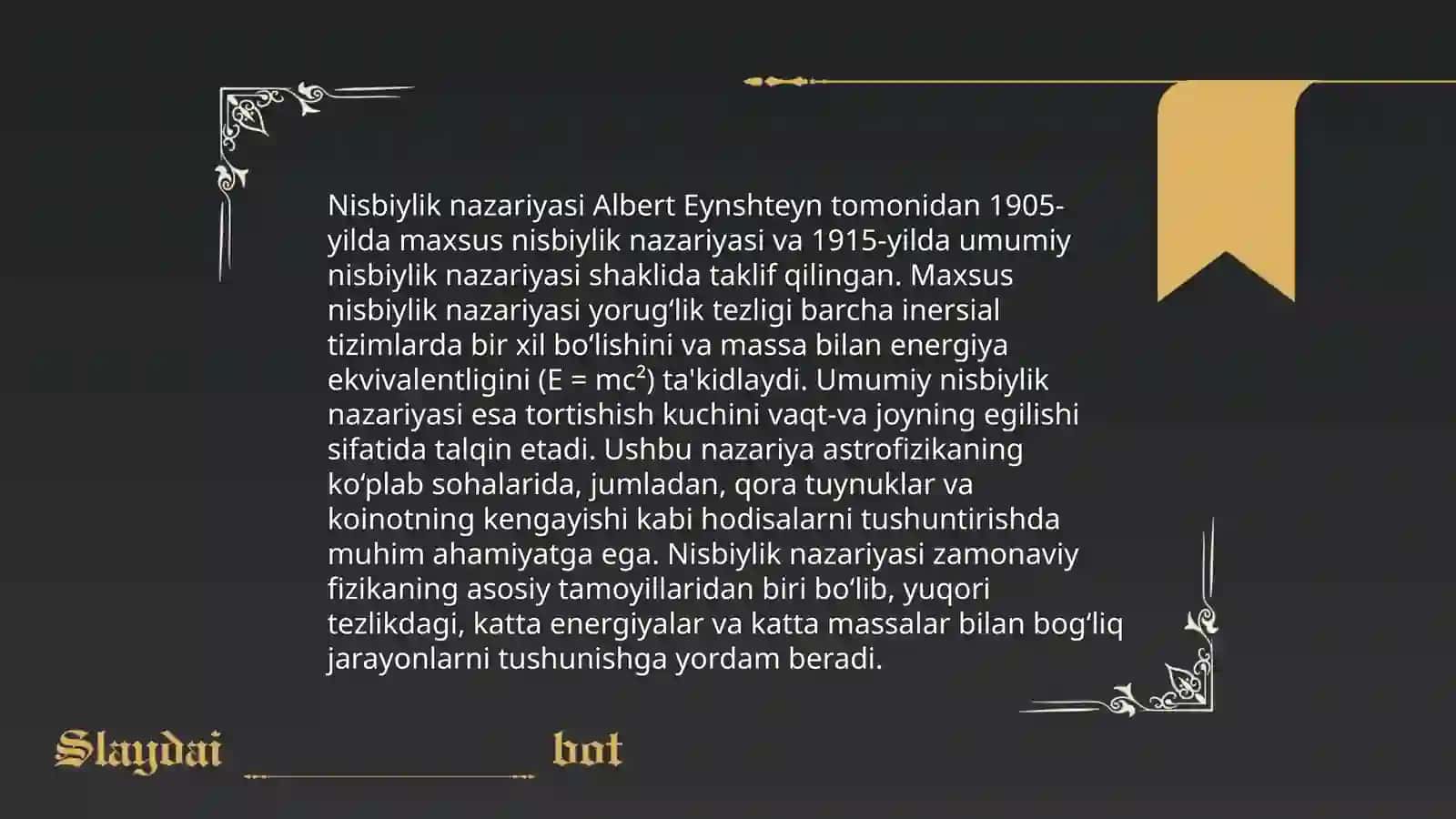 Albert Eynshteynning hayoti va ilmiy faoliyati 4