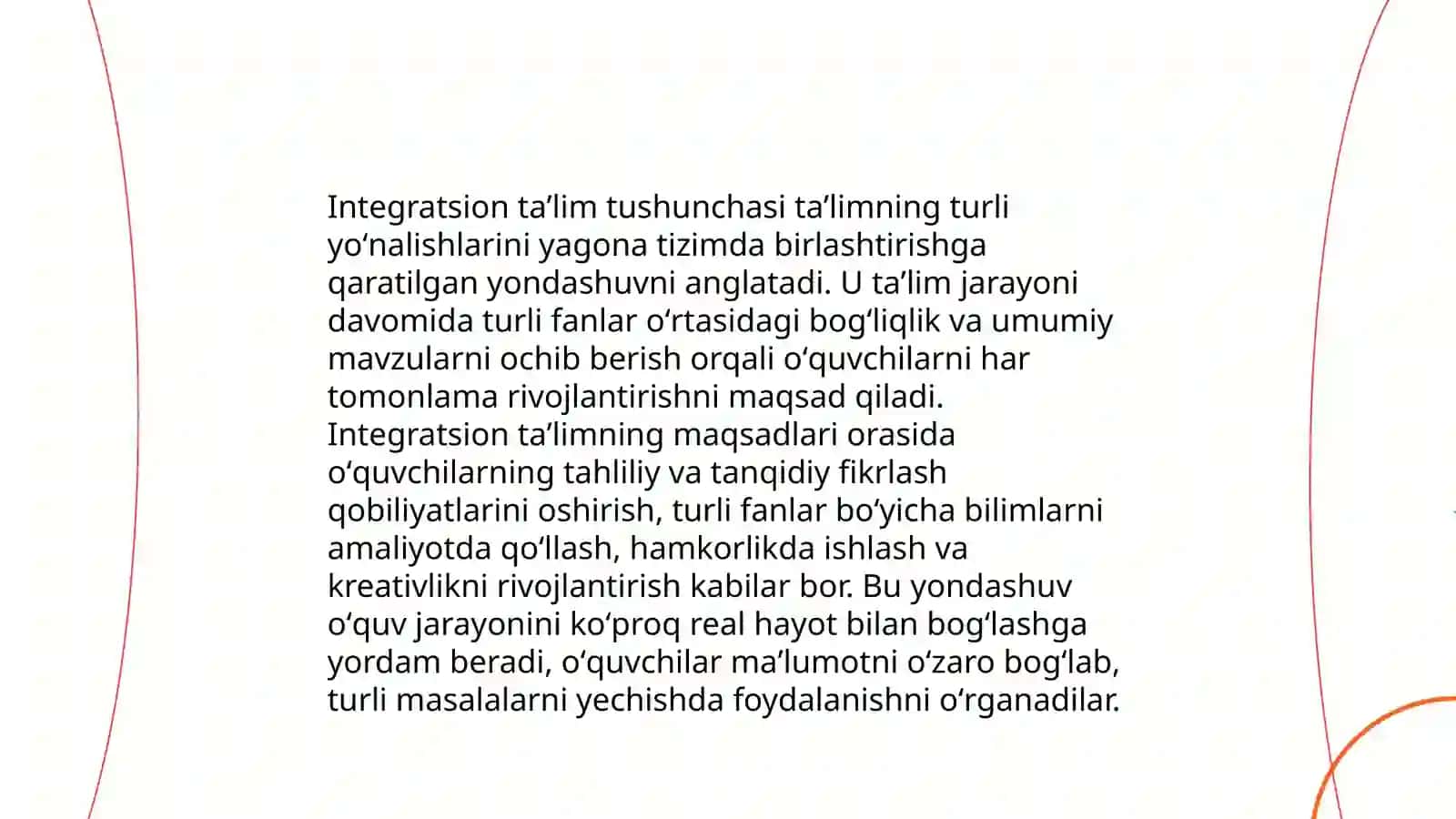 Inklyuziv taʼlimning mohiyati, integratsion taʼlimdan farqi va ijtimoiy reabilitatsiya haqida tushuncha berish 4
