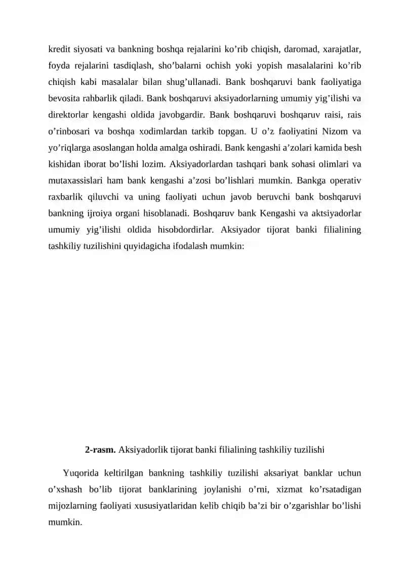 Tijorat bankining tashkiliy-tarkibiy tuzilishi 4