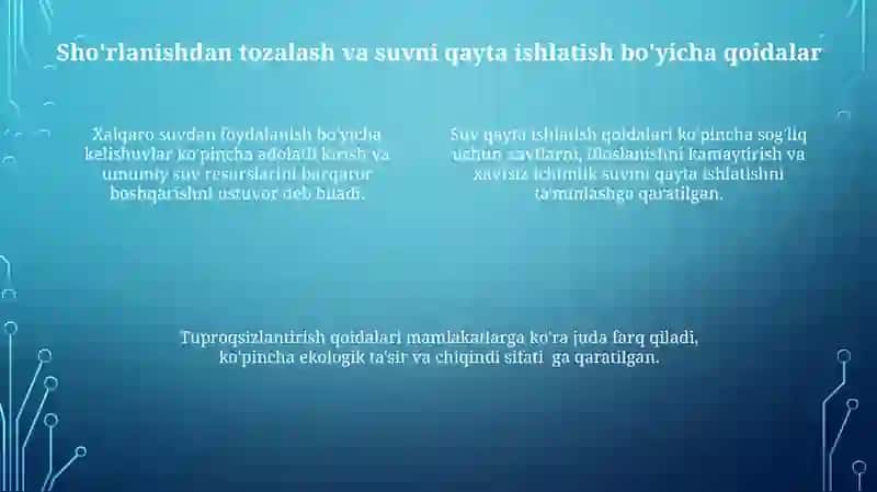 Xalqaro suv obyektlaridan foydalanish tartibi 4