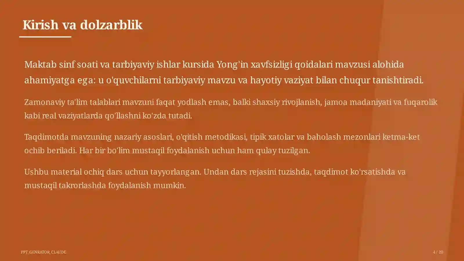 Yong'in xavfsizligi qoidalari 4