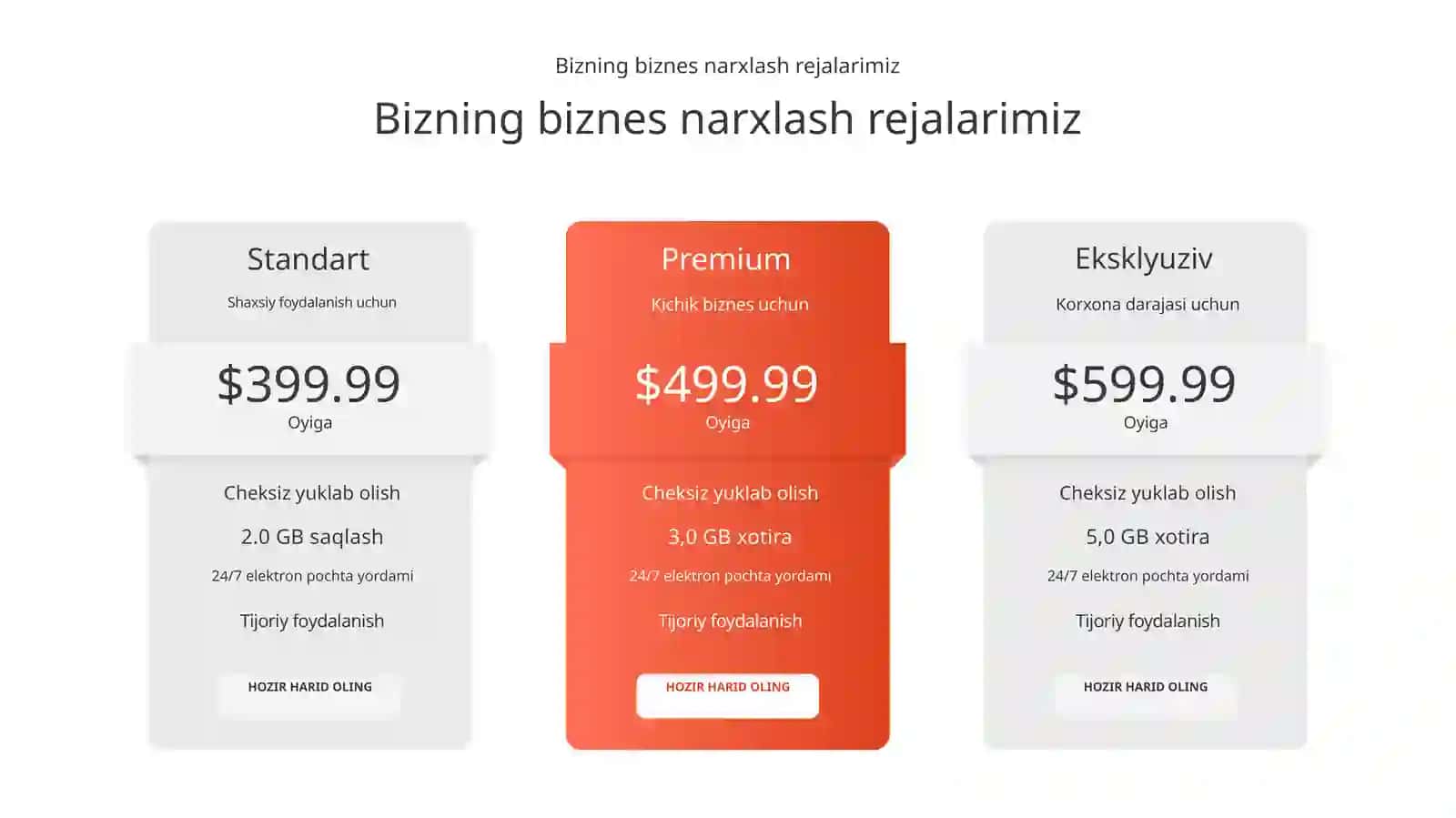 Kreativ Narxlar Jadvali va Tijoriy Takliflar Taqdimoti (11 Slayd) 4