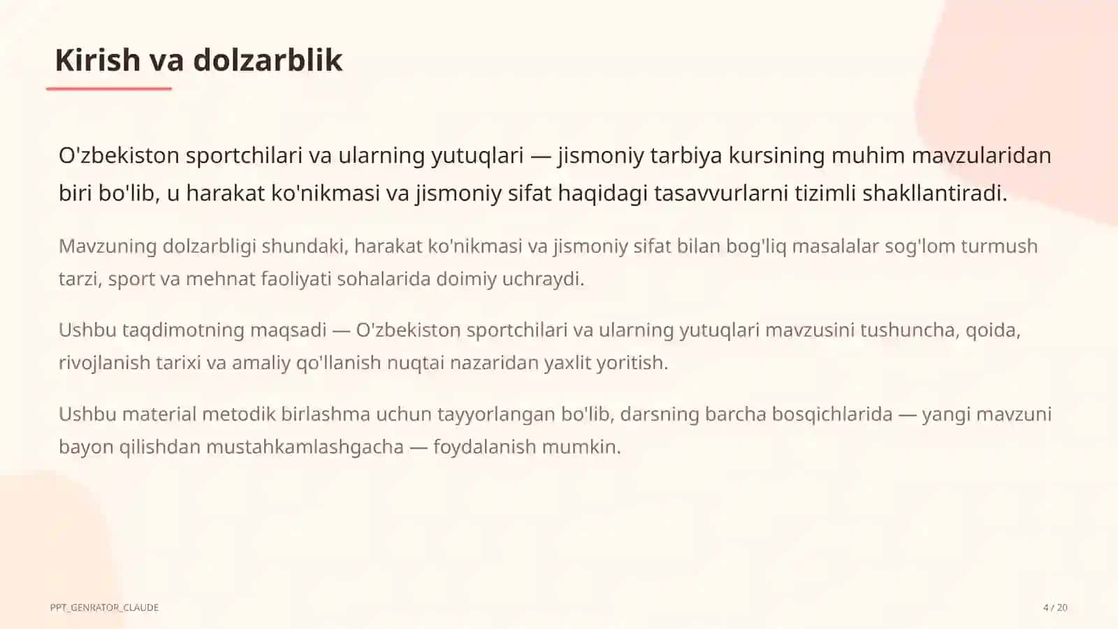 O'zbekiston sportchilari va ularning yutuqlari (11-sinf) 4