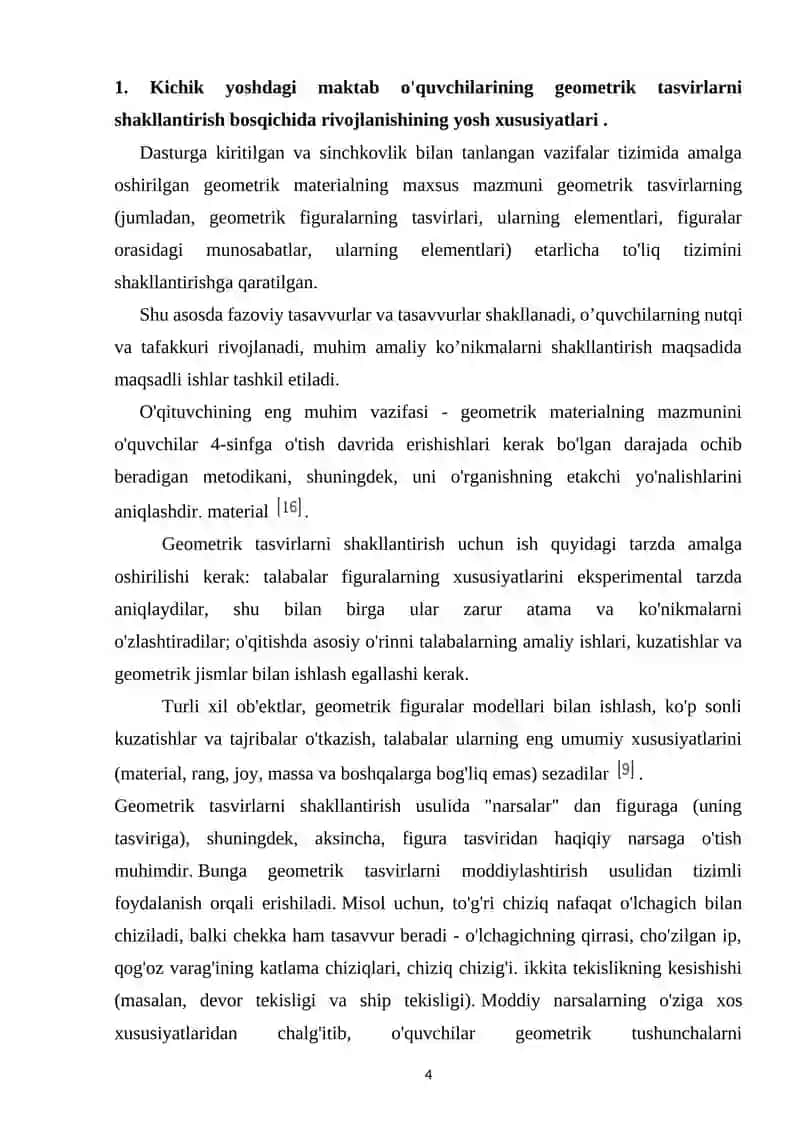 BOSHLANG'ICH SINF MATEMATIKA DARSLARIDA DOIRA VA AYLANA BILAN TANISHTIRISHDA KO'RSATMALI VA KO'RGAZMALILIKNING AHAMIYATI 4