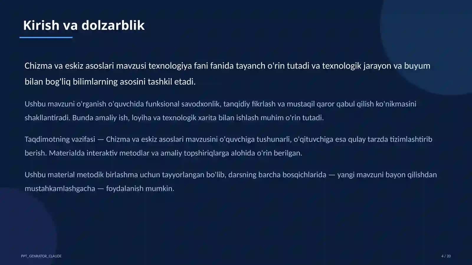 Chizma va eskiz asoslari (6-sinf) 4