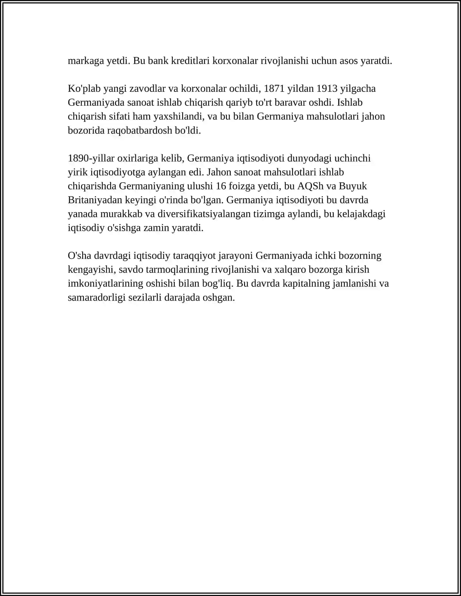 GERMANIYA IQTISODIY KONSEPSIYALARINING SHAKLLANISHI (XIX ASR O'RTALARI); GERMANIYADAGI TARIXIY MAKTAB 4