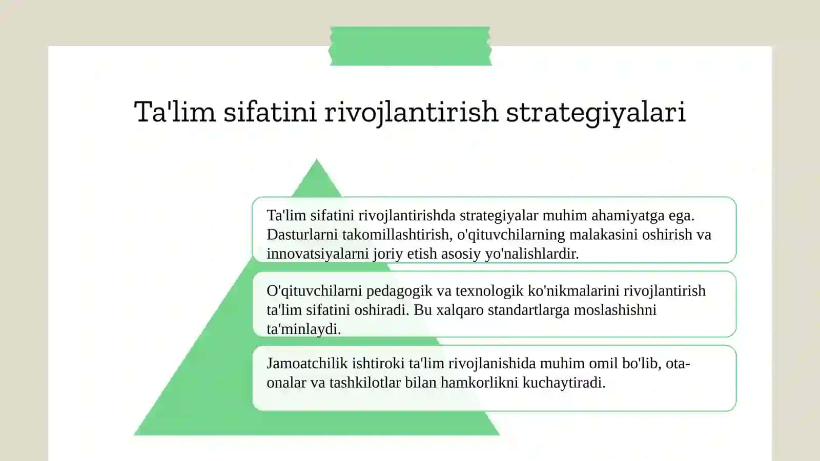 Ta'lim sifatini oshirish, pedagog kadrlarning bilimi va malakasini xalqaro darajaga olib chiqish 4