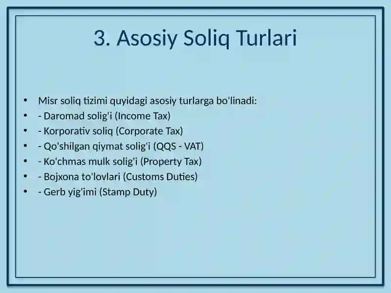 Misr Soliq Tizimi 4