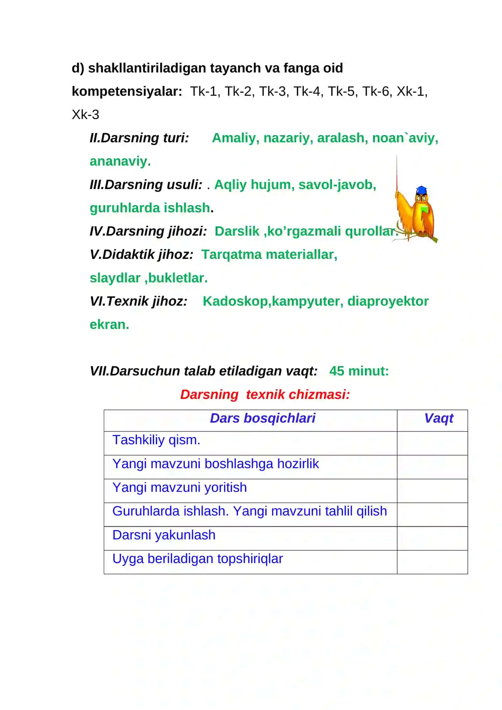 5-sinf Texnologiya fanidan Polotno va sarja to'qish mavzusida dars ishlanma 4