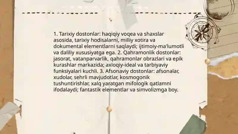 Xalq dostonlari va ularning turlari 4