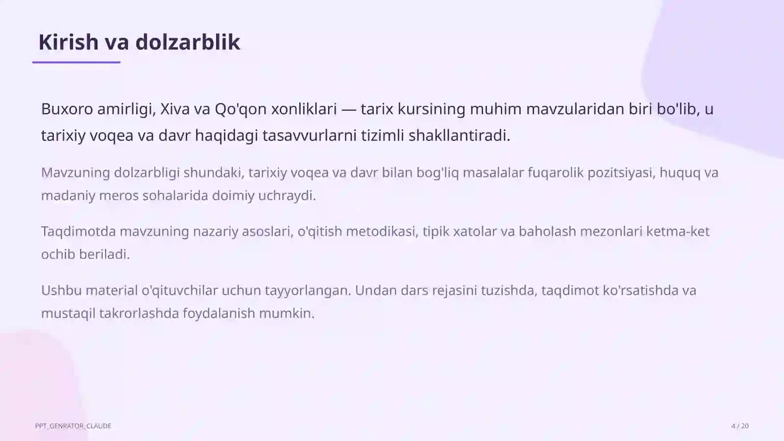 Buxoro amirligi, Xiva va Qo'qon xonliklari (8-sinf) 4