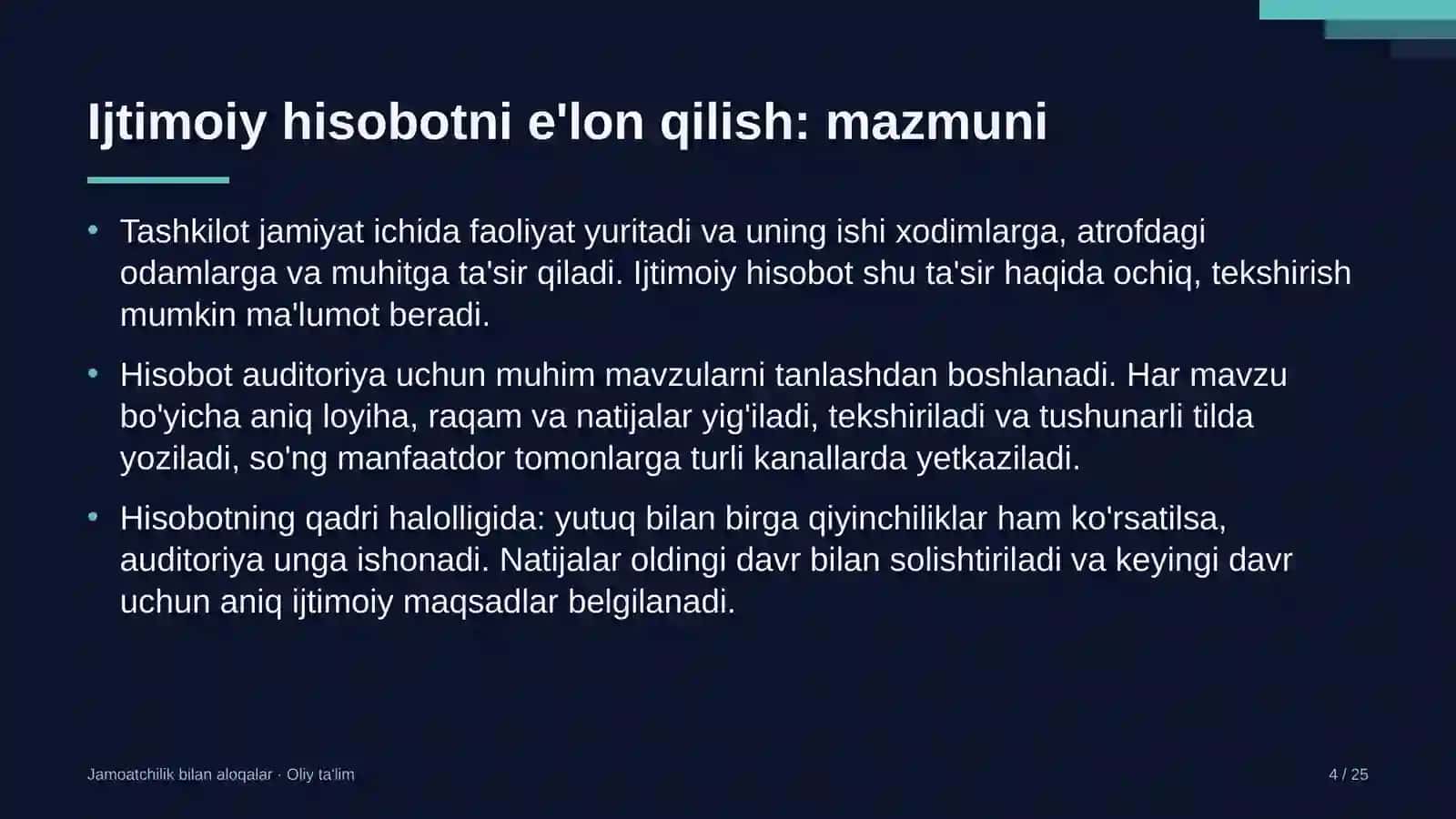 davlat korxonalarida ijtimoiy hisobotni e'lon qilish 9696 4