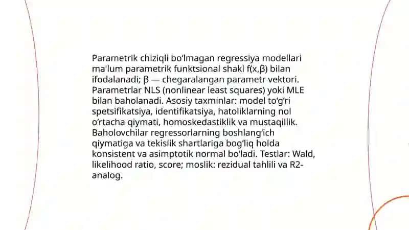 Chiziqli bolmagan ekonometrik modellar 4