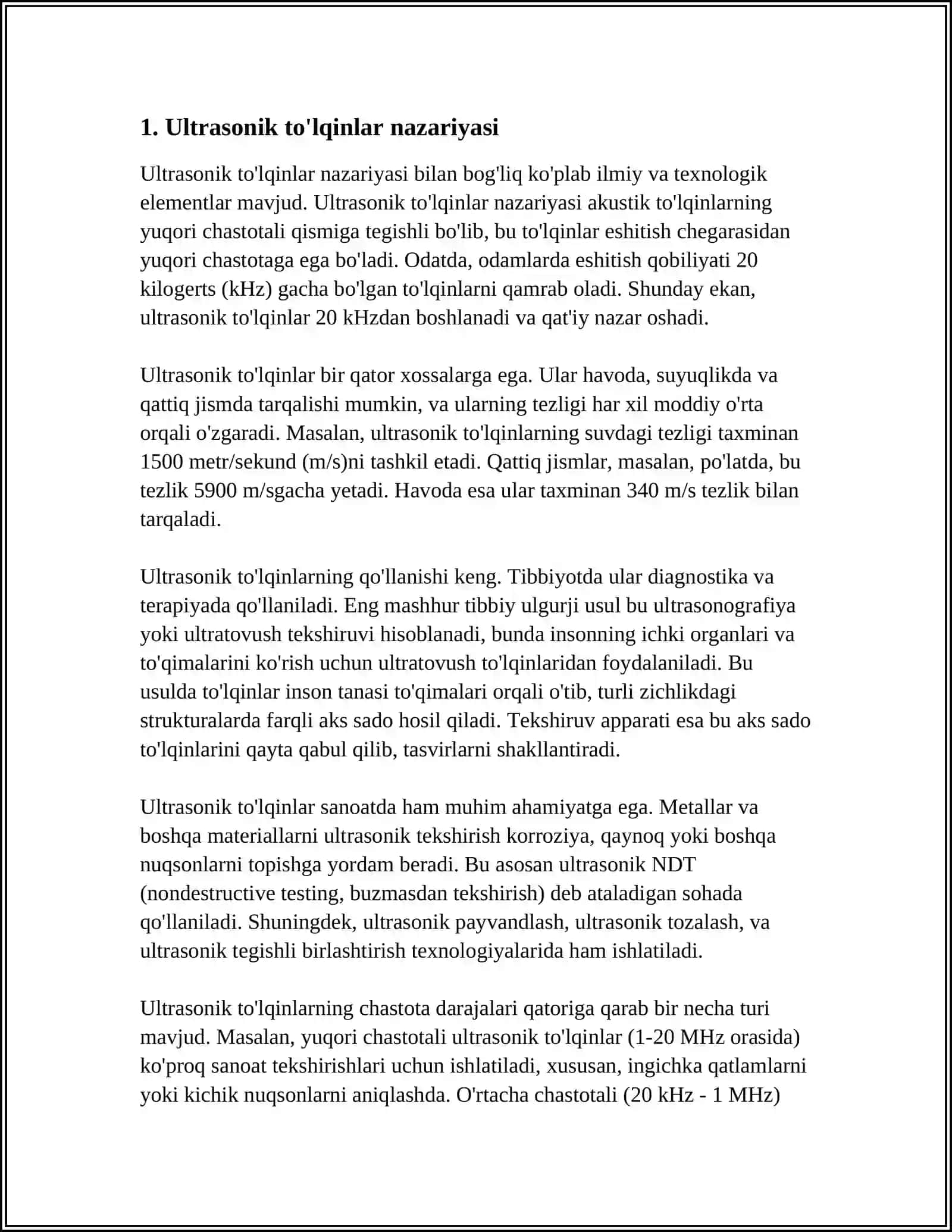 ULTRATOVUSH VA UNI STAMATOLOGYADA QO'LLANISHI 4