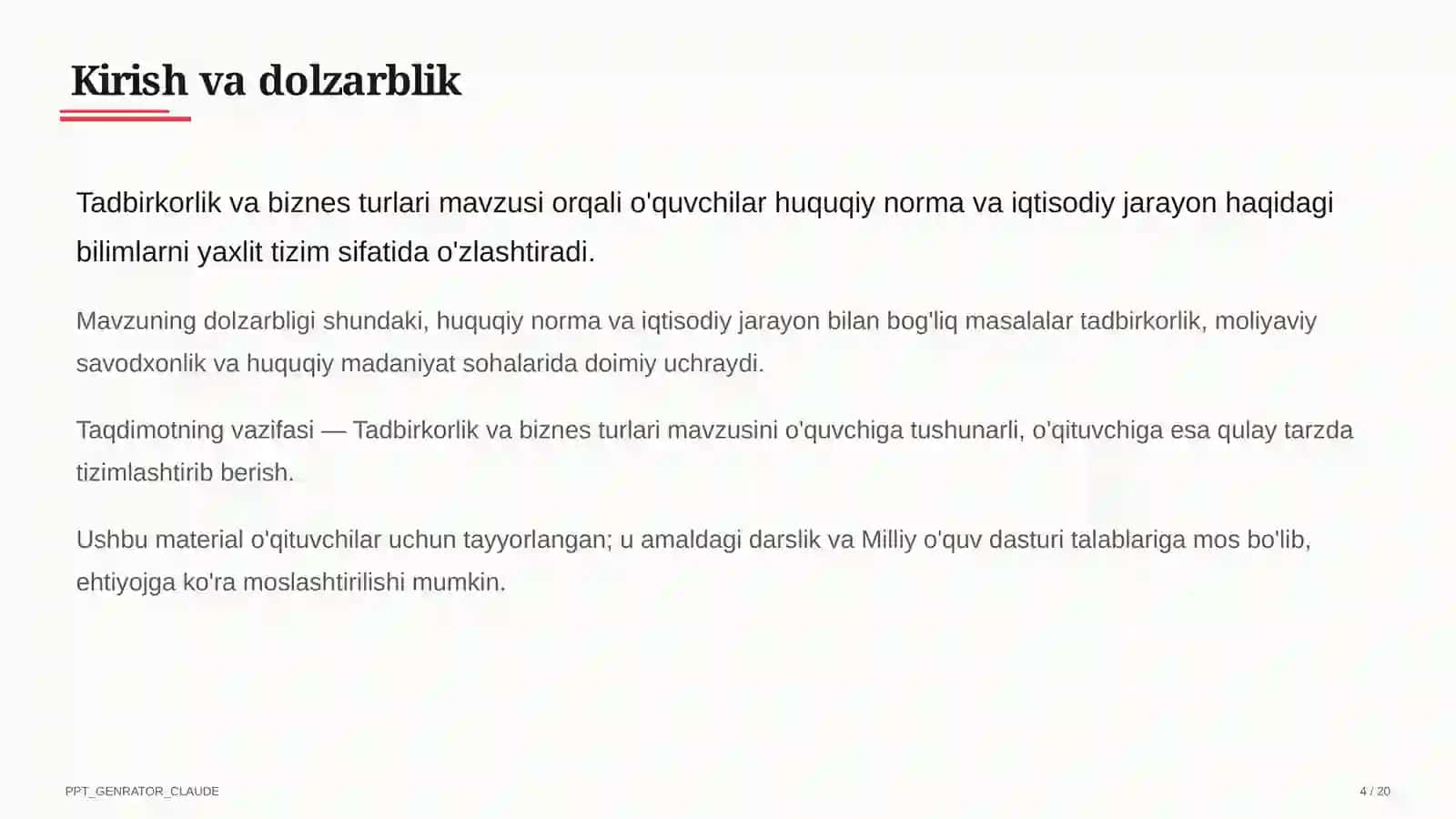 Huquq va iqtisodiyot asoslari (9–11) 4