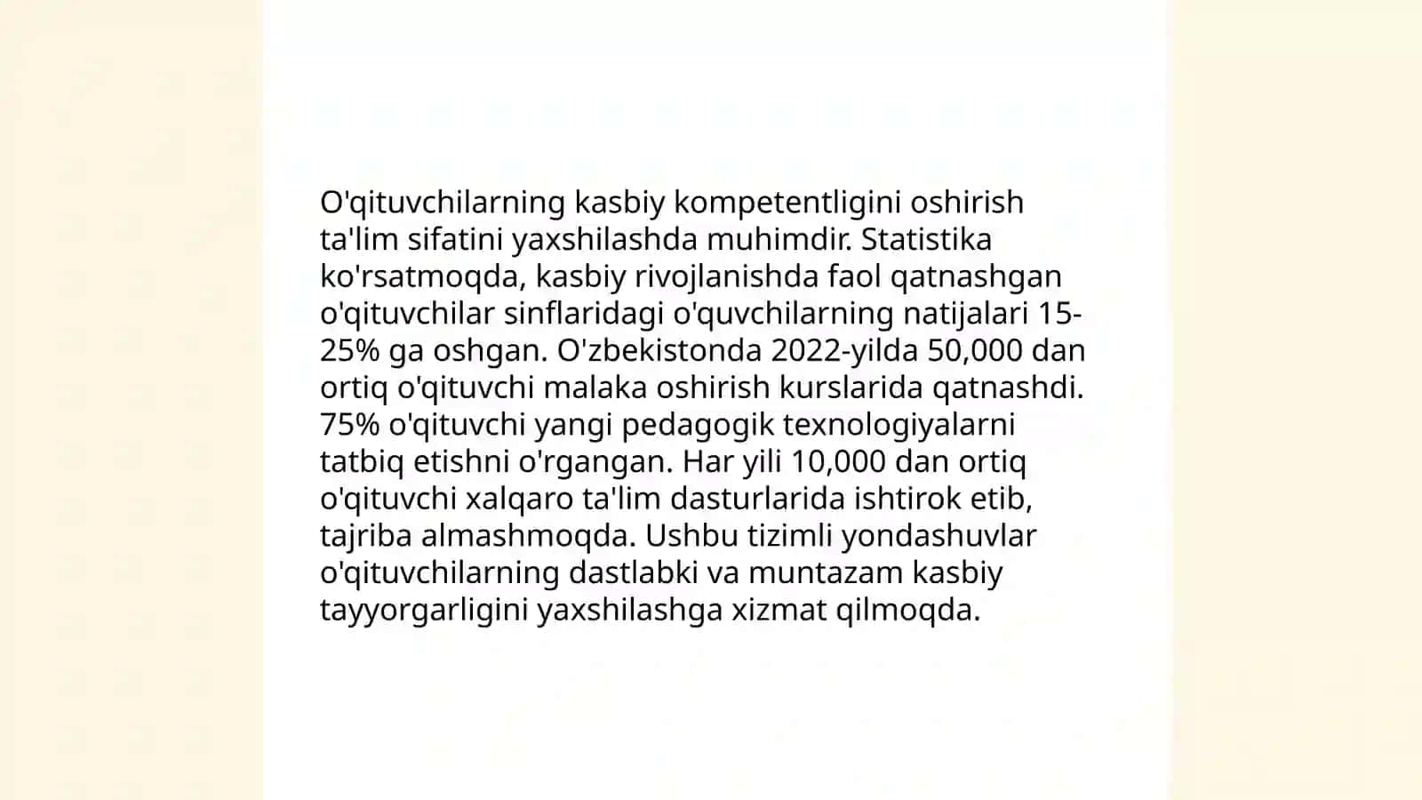 Boʻlajak oʻqituvchilarni innovatsion faoliyatga tayyorlashning pedagogik asoslari 4