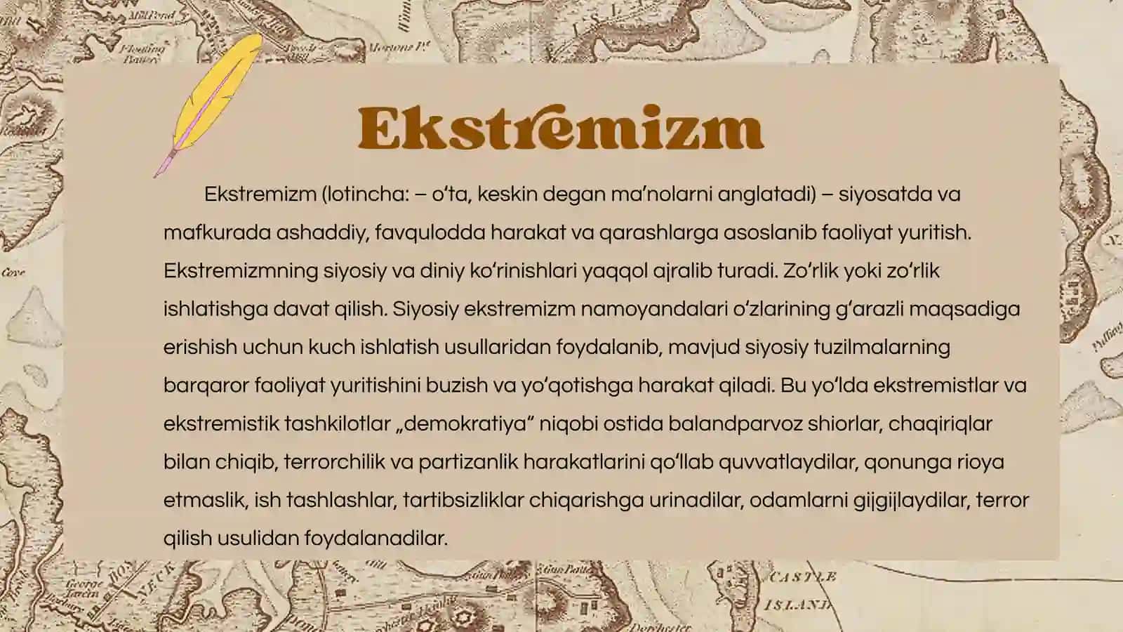 Diniy aqidaparastlik (fanatizm) ekstremizmning paydo bólishining  ijtimoiy tarixiy zaminlari  va rivojlanishi 4