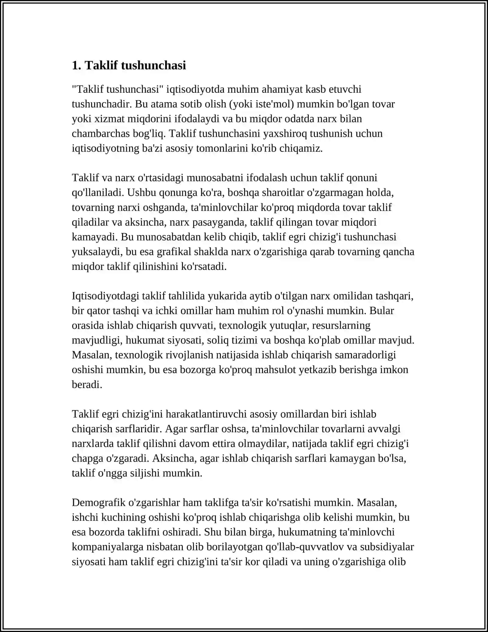 TAKLIF TUSHUNCHASI TAKLIF HAJMIGA TA'SIR QILUVCHI OMILLAR TAKLIF QONUNI 4