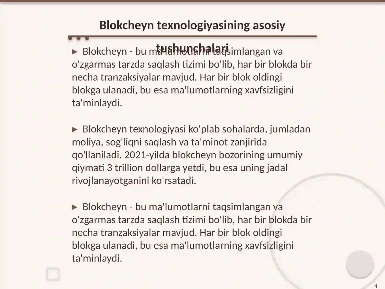 Kirptovalyutalar va blokcheyn texnologiyasi 4