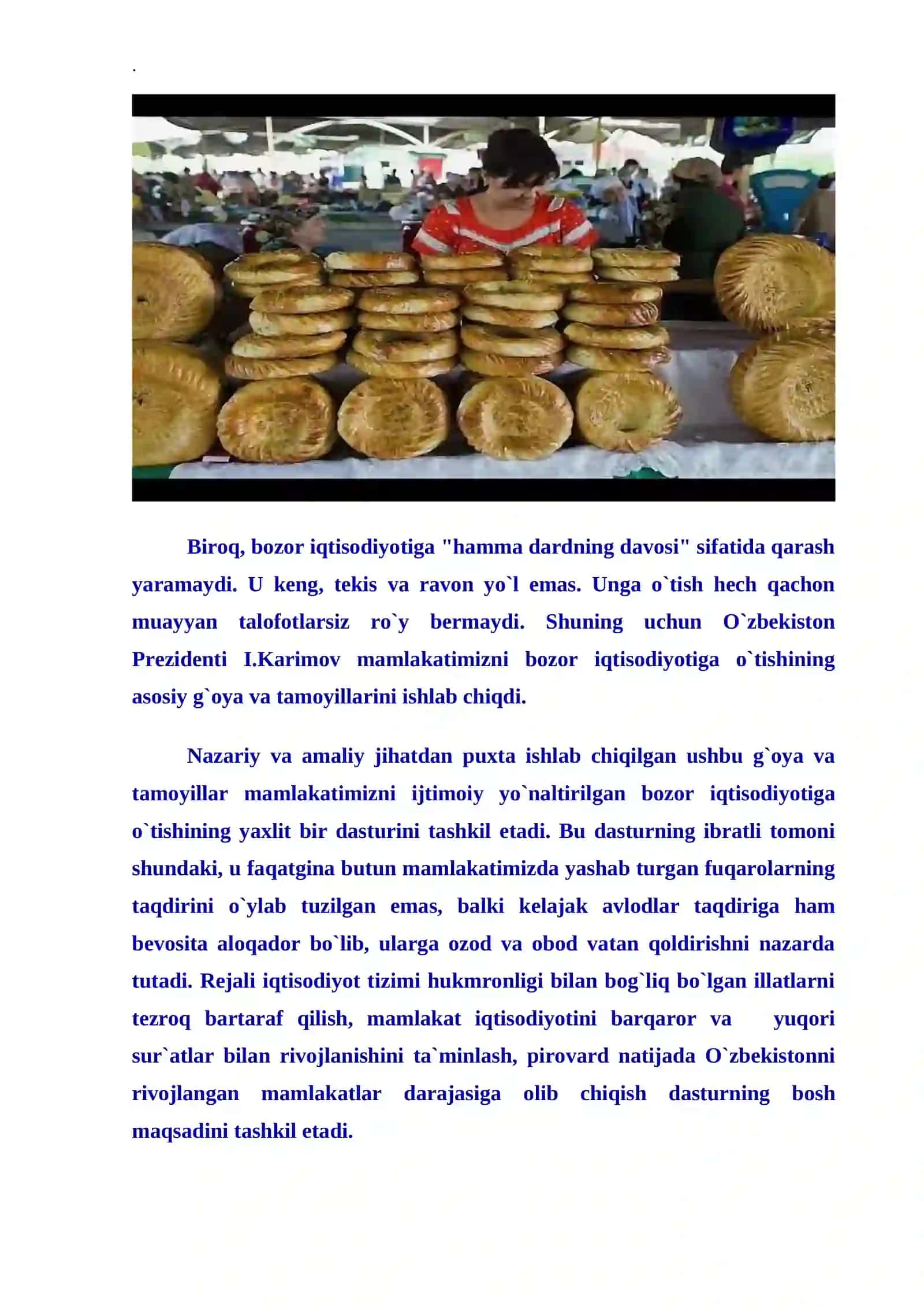 Oʻzbekistonda bozor munosabatlarining rivojlanishi 4